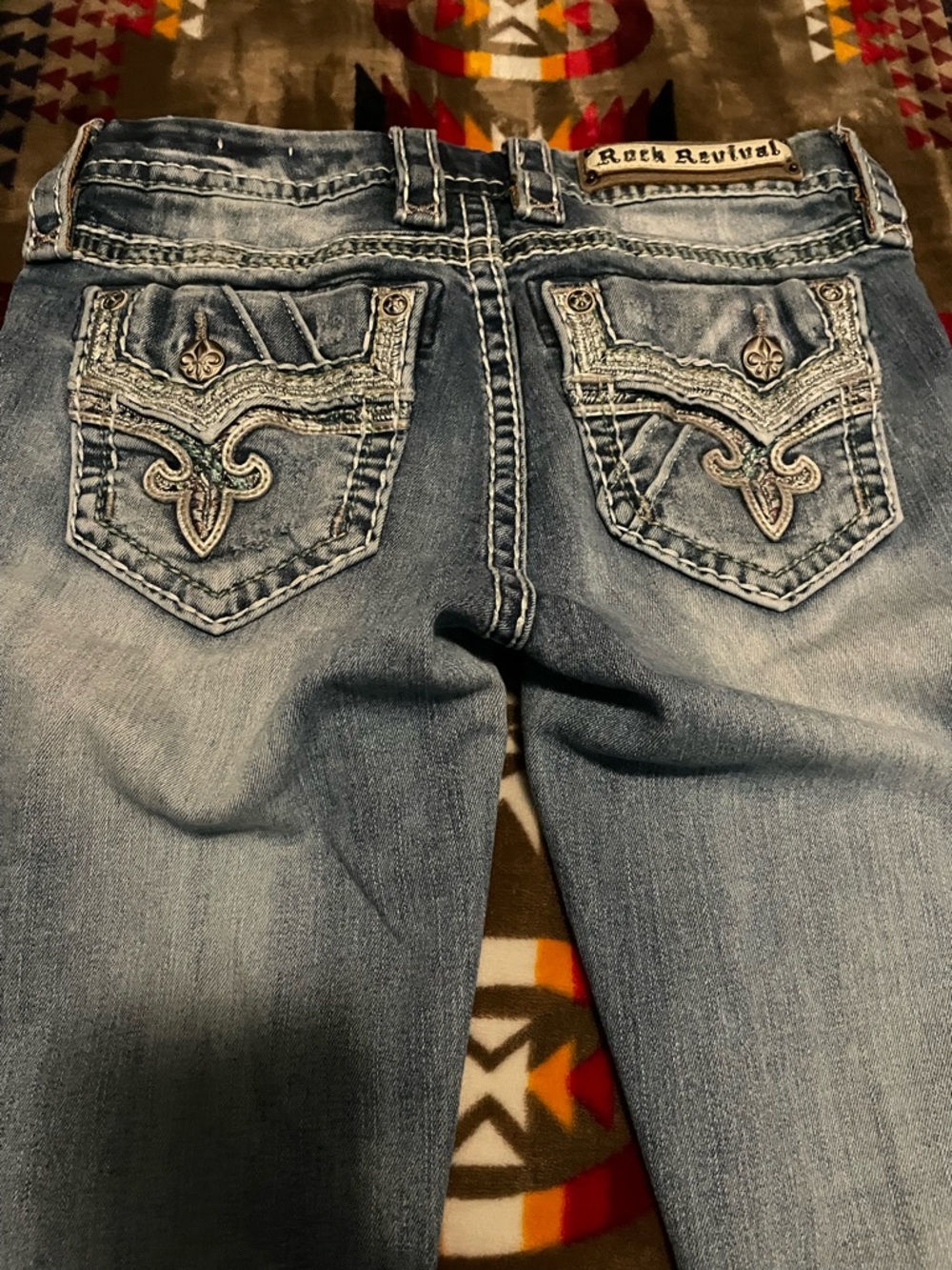 Rock Revival Light Blue Flare Jeans - Picture 4 of 8